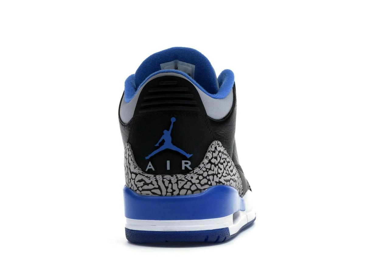 Jordan 3 Retro Sport Blue Black Wolf Grey Sneakers 136064-007 2014 - savito
