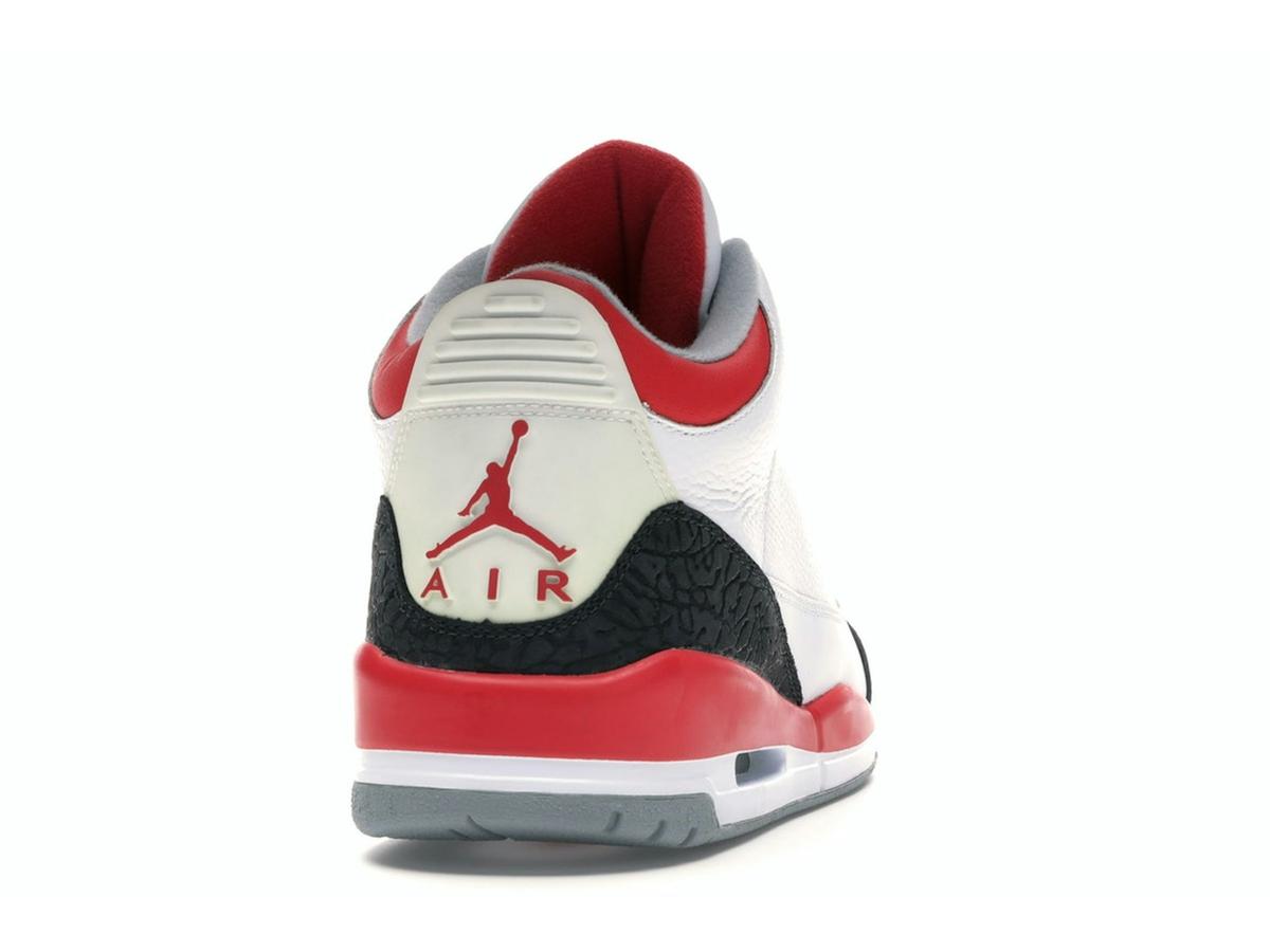 Jordan 3 Retro Fire Red (2007) White Cement Grey 136064-161 Sneakers - savito