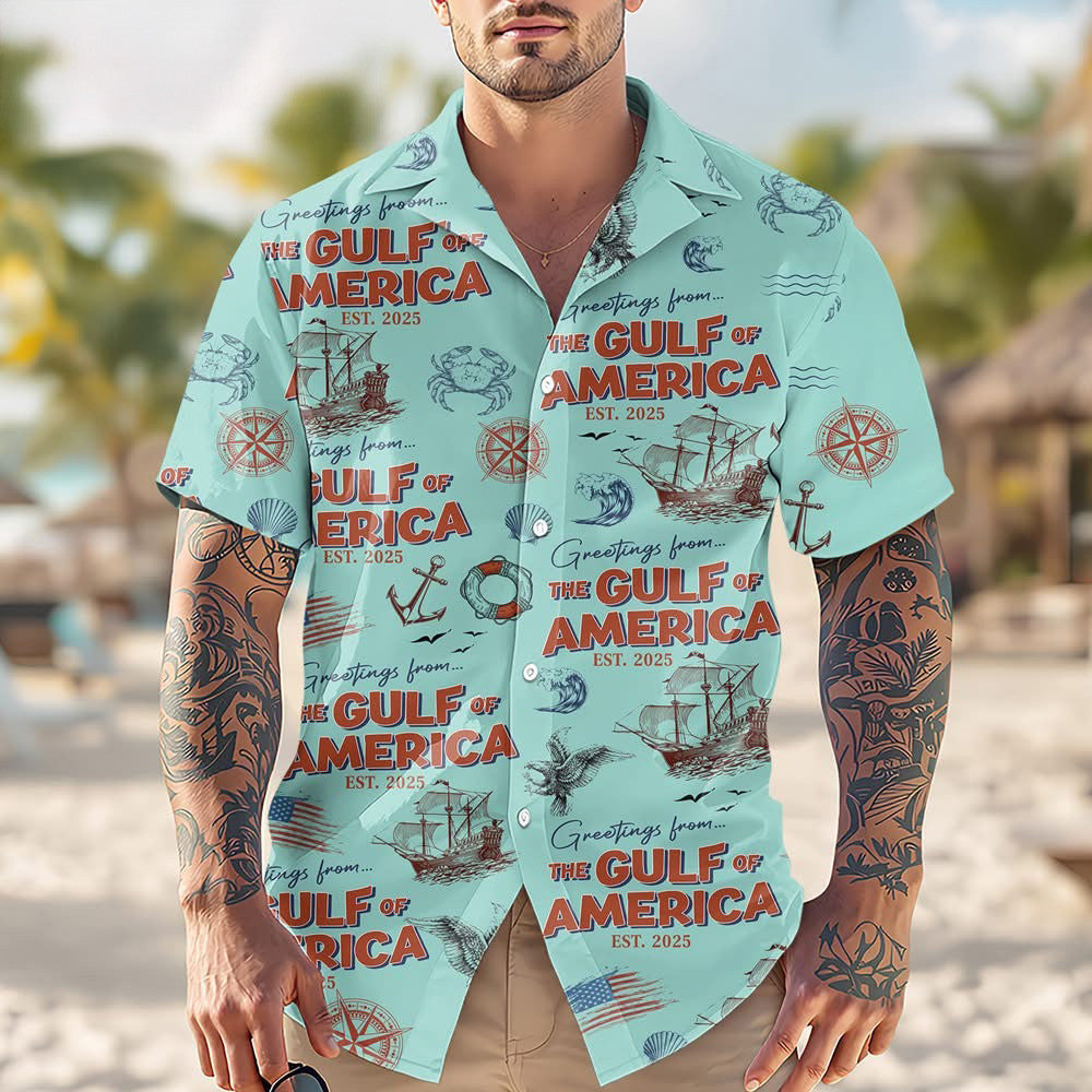 Gulf Of America Trump 47Th President Of The United States Hawaii Shirt Trump Merch