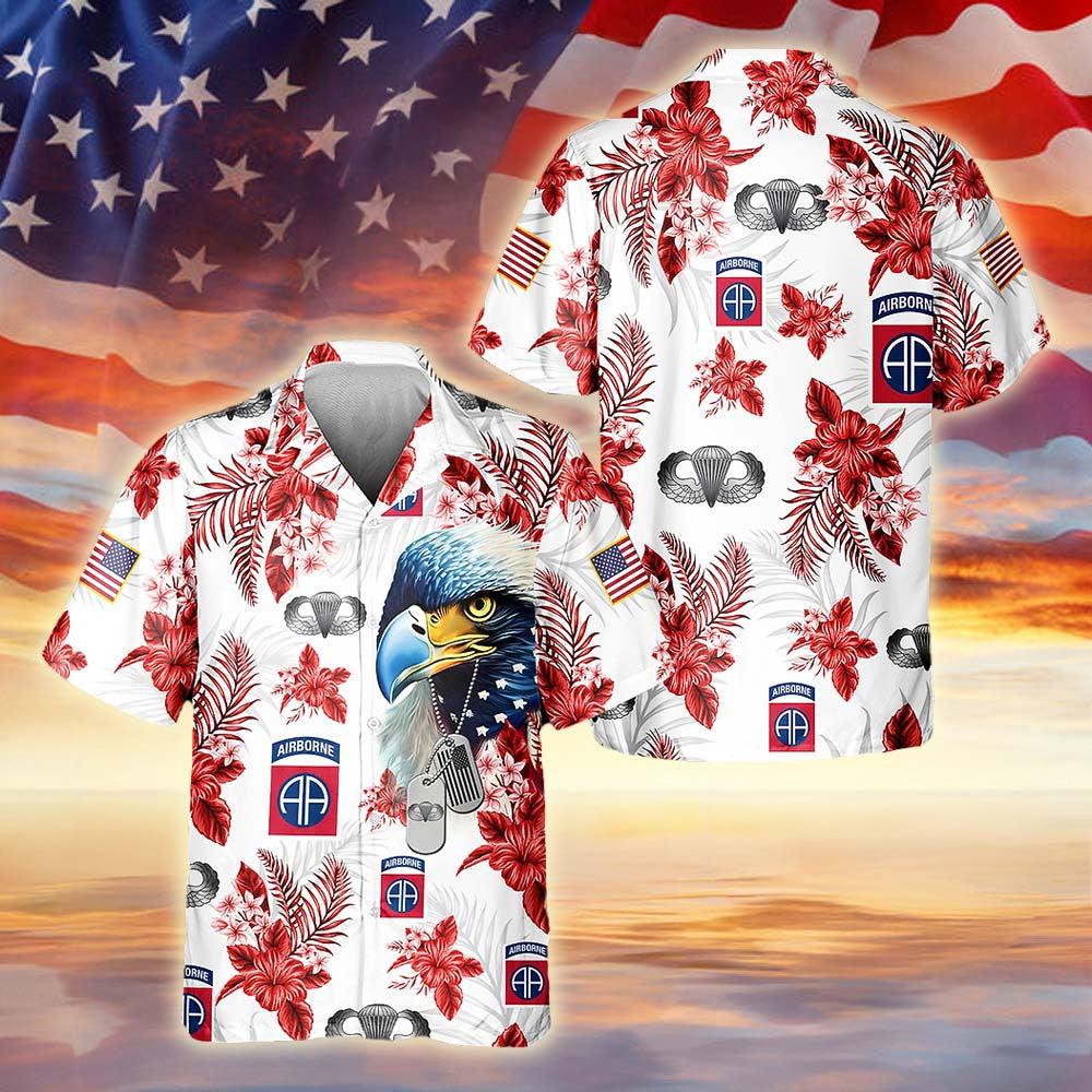 Air Borne Hawaiian Shirt Military Appreciation Veteran Support Gift For Paratroopers
