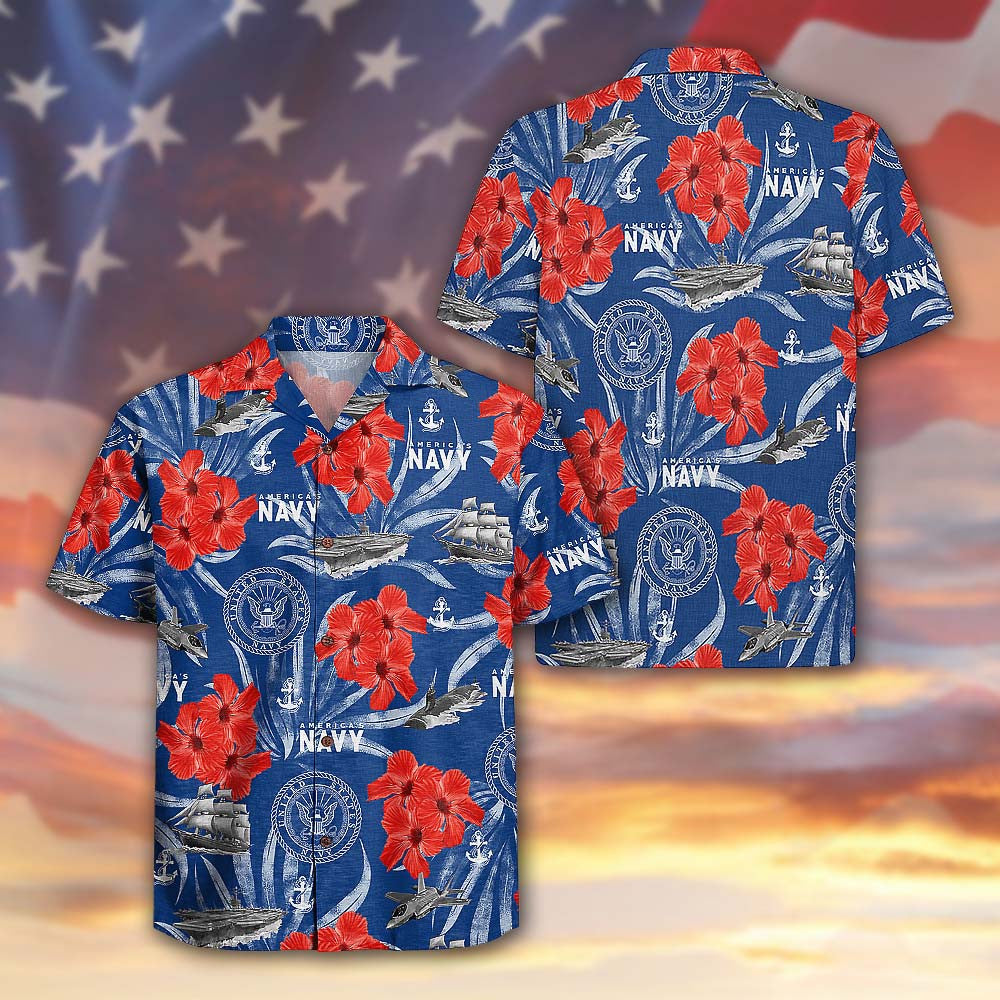 US Navy 250th Years Hawaiian Shirt Anchors Aweigh Navy Veteran Day Gift