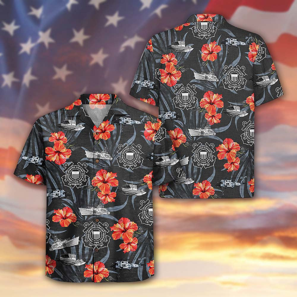 US Coast Guard 250th Years Of Service Hawaiian Shirt 1775 2025 Patriotic Veteran Gift