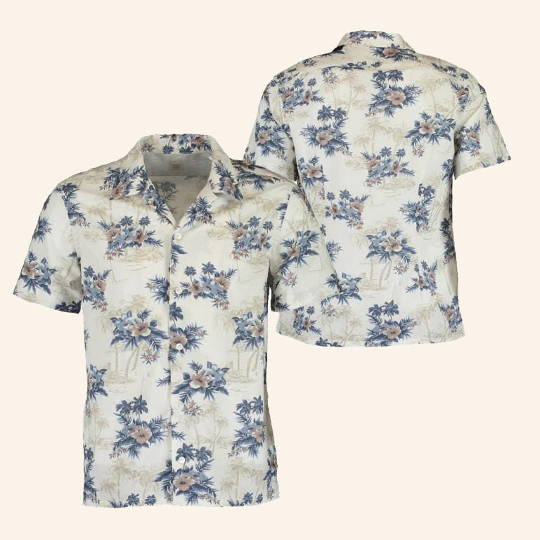 Rick Hatchett The White Lotus Eleventy Floral Bowling Shirt Vintage Floral Aloha Shirt