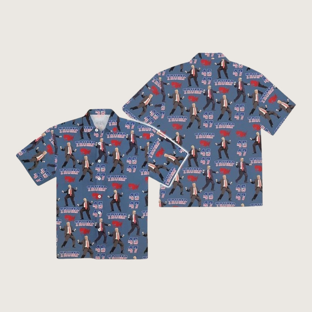 Trump 45-47 US Presidential Hawaiian Shirt Funny President Dancing Gifts For TRump Lovers