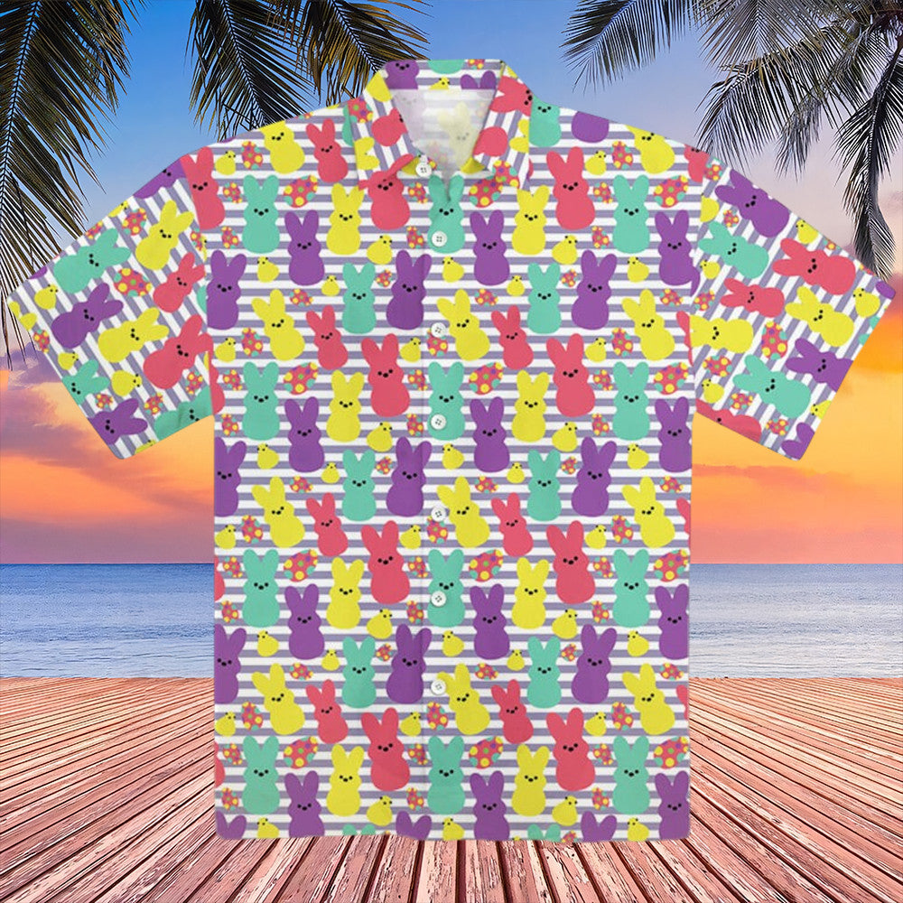 Easter Hawaiian Shirt Bunny Peeps Aloha Shirt Best Gifts For Friends