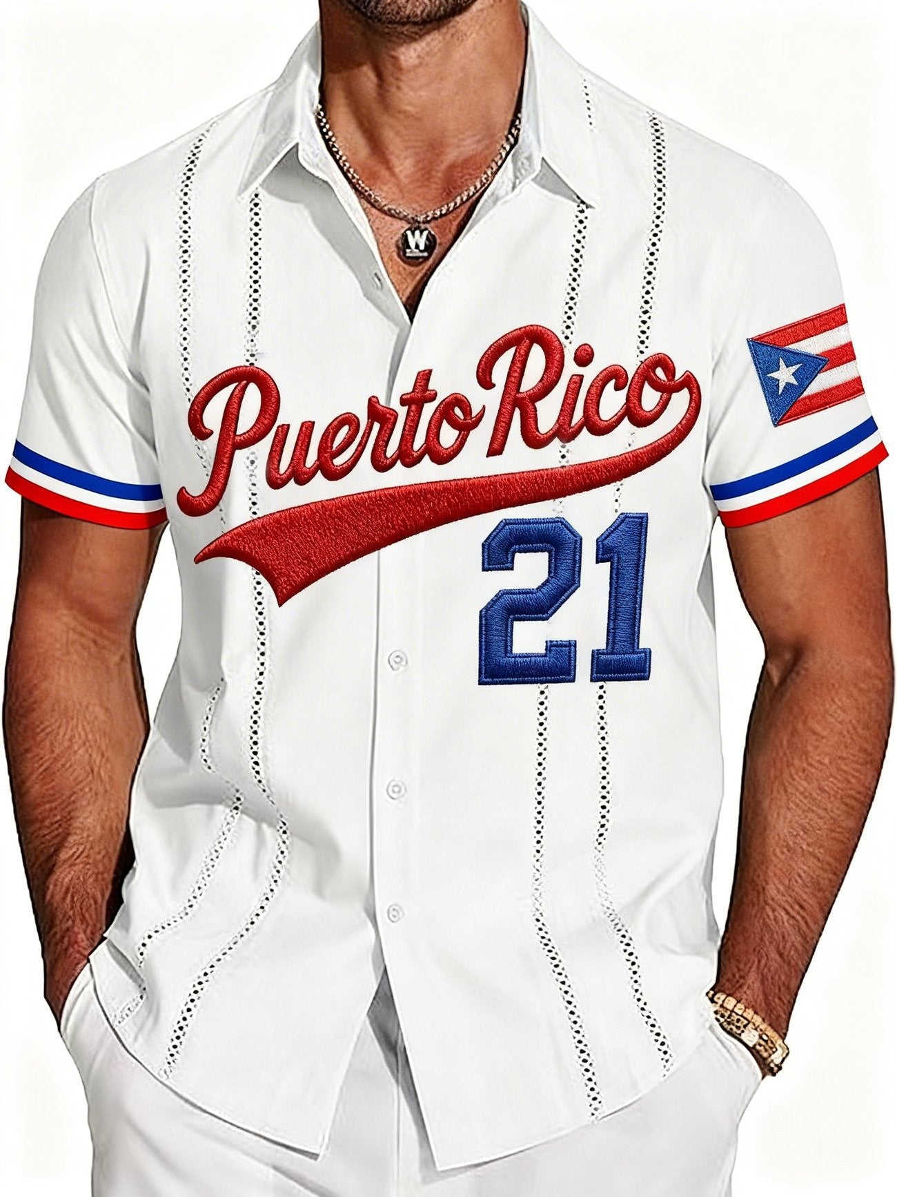 WBC Puerto Rico Merch Puerto Rico 21 Hawaiian Shirt Game Day Fashion Gifts For Men