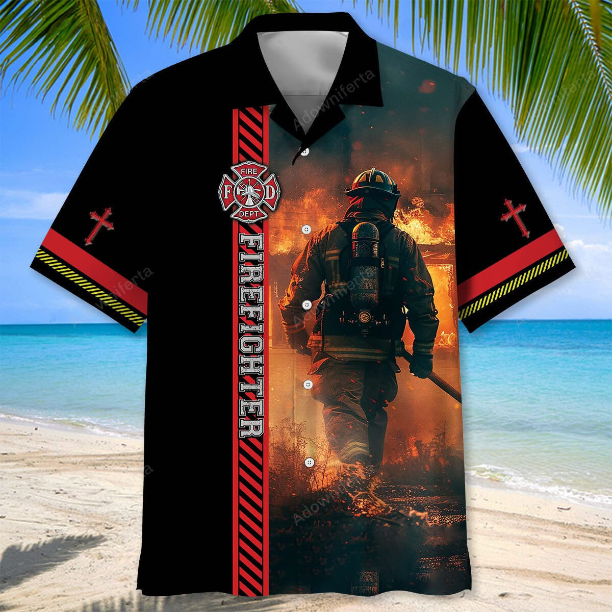 Firefighter Fire Dept Hawaiian Shirt Cool Mens Outfits Best Gifts For Firefighters