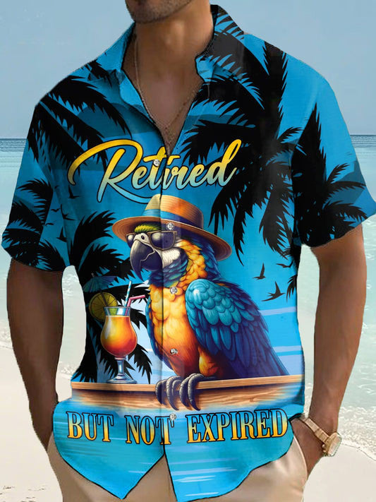 Jimmy Buffett Merch Retired But Not Expired Hawaiian Shirt Tropical Rock Apparel