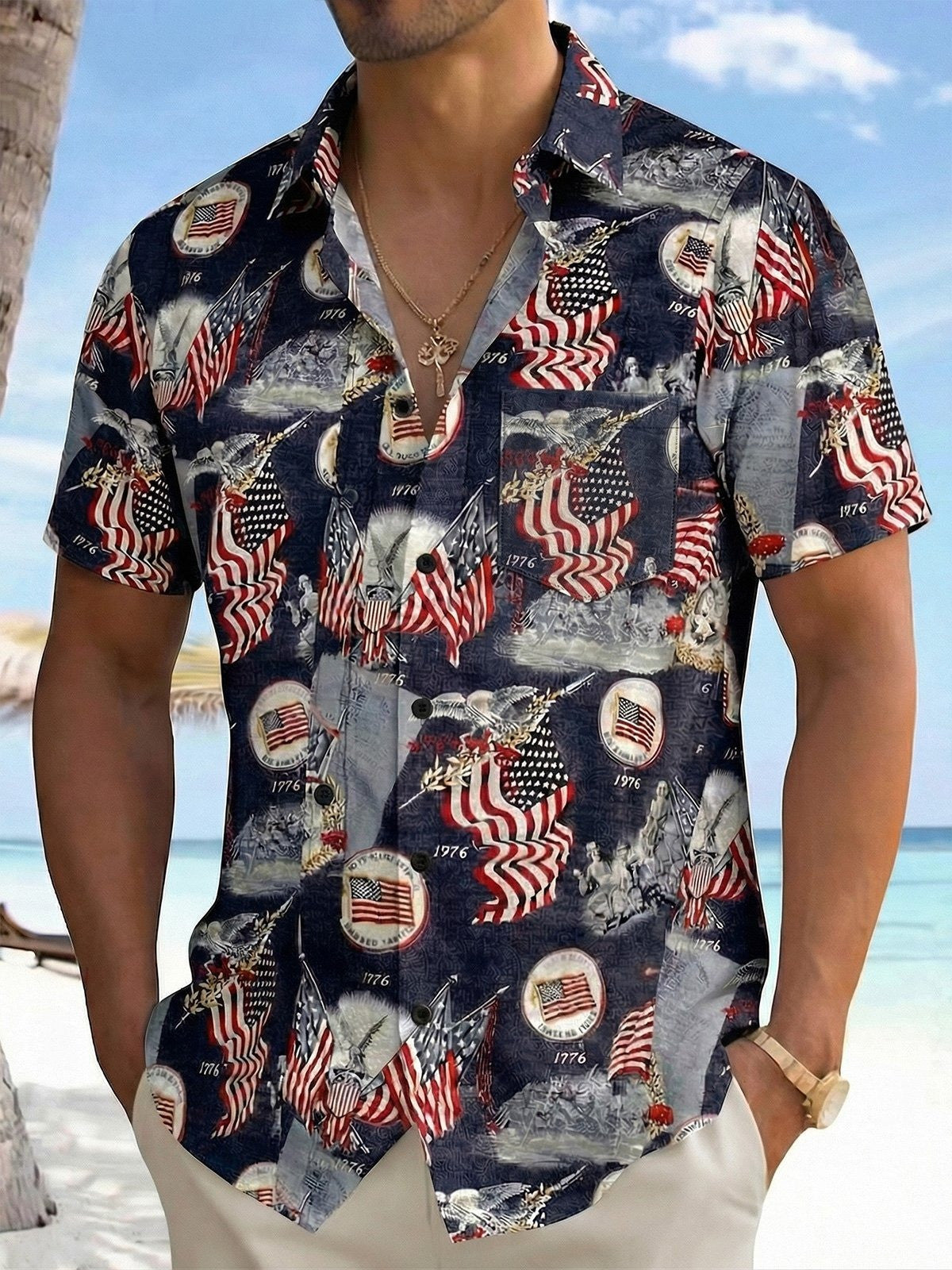 American Flag 1776 Hawaiian Shirt July Fourth Outfit Ideas Patriotic Gifts For Independence Day
