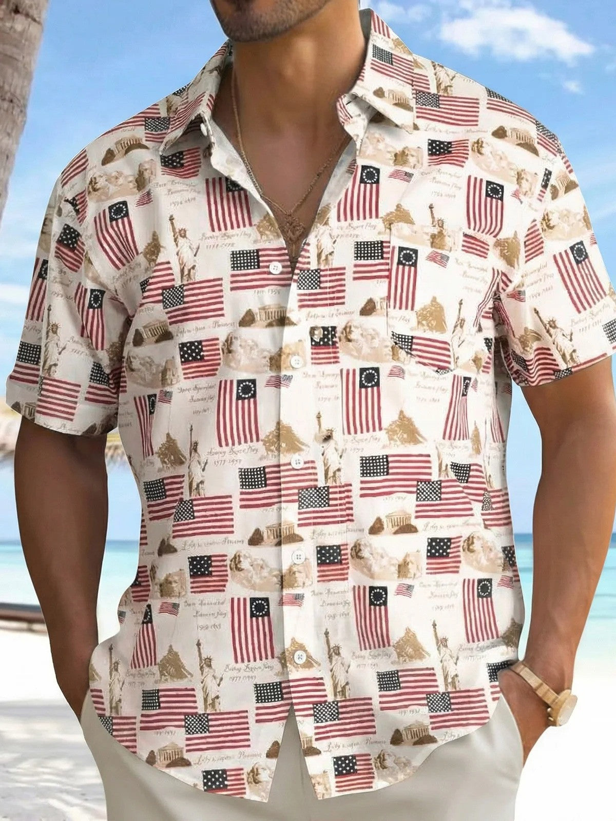 American Flag 1776 Hawaiian Shirt Independence Day Apparel 4Th Of July Gifts Idea