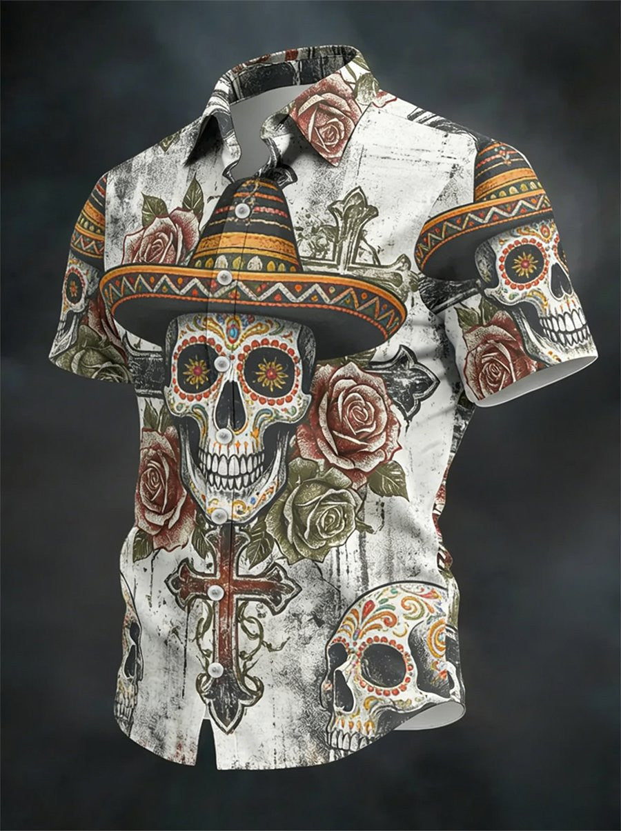 Cinco De Mayo Sugar Skull Hawaiian Shirt Mexican Fiesta Graphic Shirts Gifts Idea
