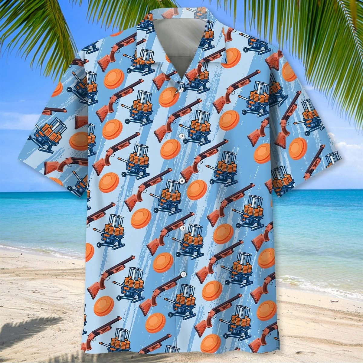 Clay Pigeon Shooting Hawaiian Shirt Shotgun And Clay Targets Aloha Shirt Gift For Game Day Mom