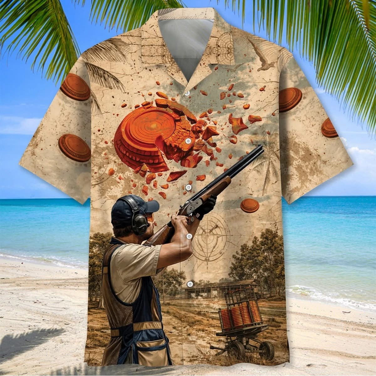 Clay Pigeon Shooting Hawaiian Shirt Skeet Shooting Clay Shooting Sport Merch Gift For Coach Life