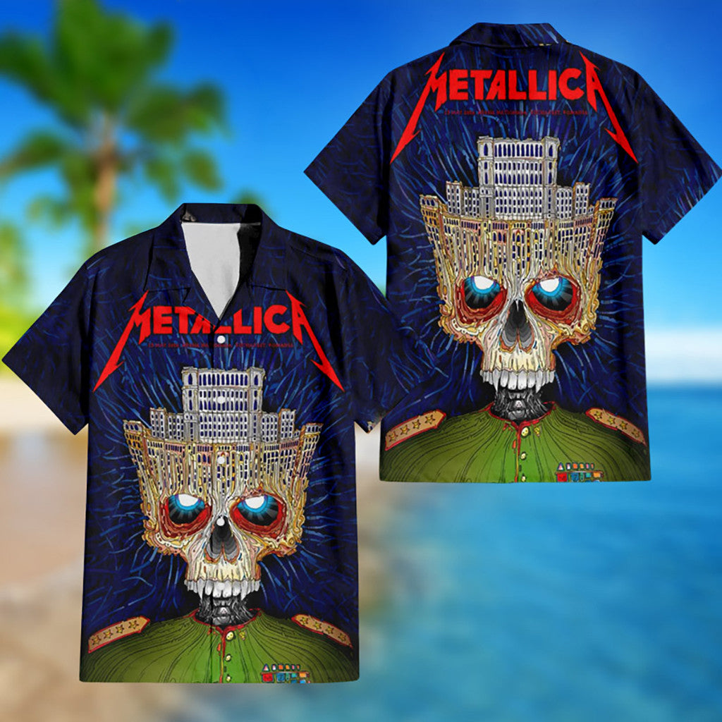 Metallica M72 Bucharest Romania Poster Hawaiian Shirt M72 World Tour 2026 Merch Music Fan Gifts
