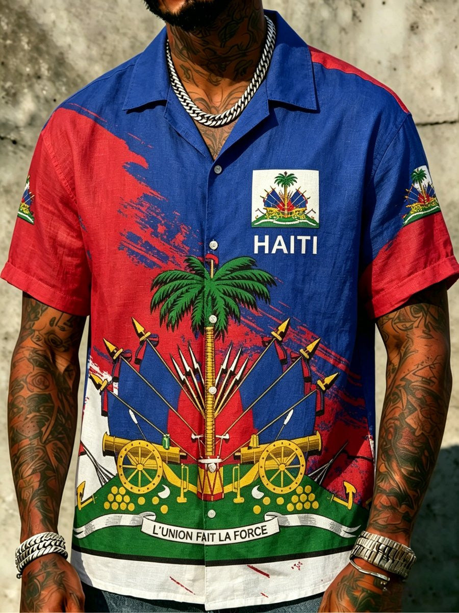 Haiti First Black Republic 1804 L'union Fait La Force Hawaiian Shirt Historical Outfits Idea