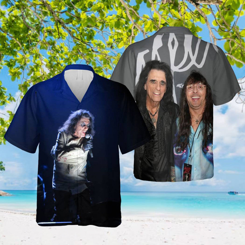 Alice Cooper Performing Hawaiian Shirt 2026 Alice Cooper Merch Present For Music Fans
