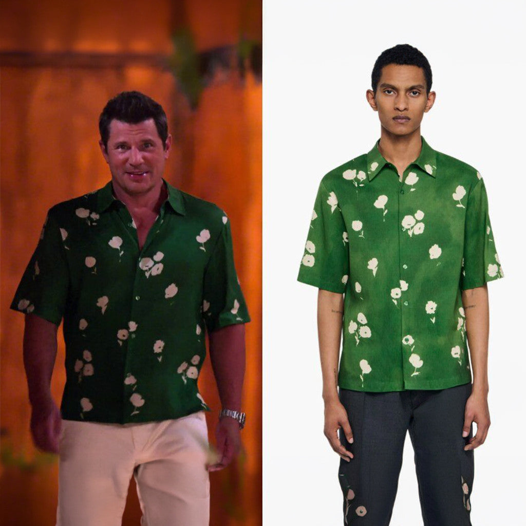Nick Lachey Perfect Match Sandro Abstract Floral Hawaiian Shirt Top 10 Father's Day Gifts