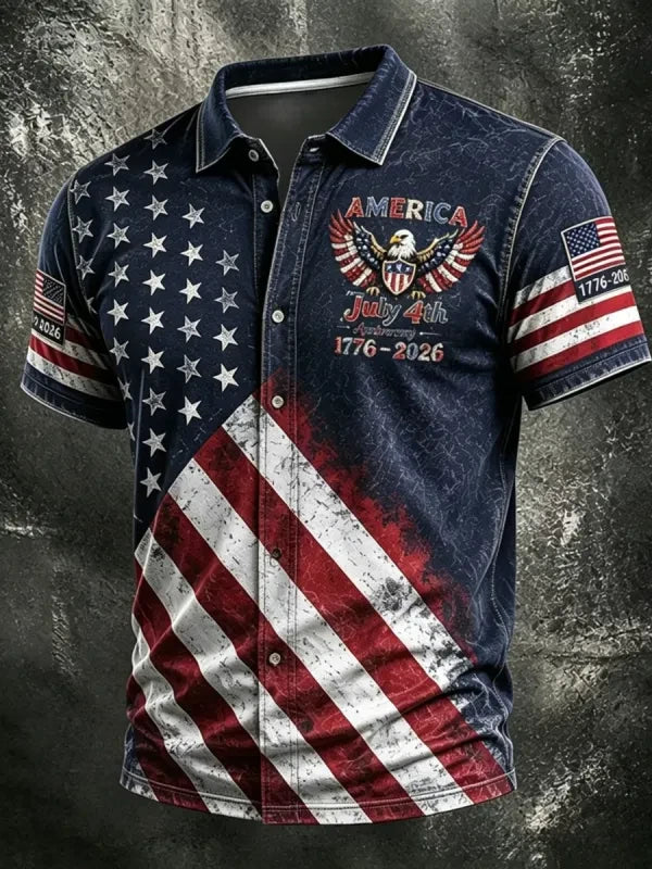Eagle America July 4Th 1776 2026 Hawaiian Shirt American Flag Apparel Patriotic Gifts