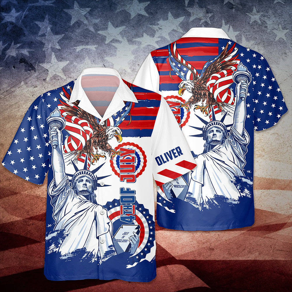 Personalized 4Th Of July Hawaiian Shirt 4 Th Of July Clothes Fourth Of July Presents Idea