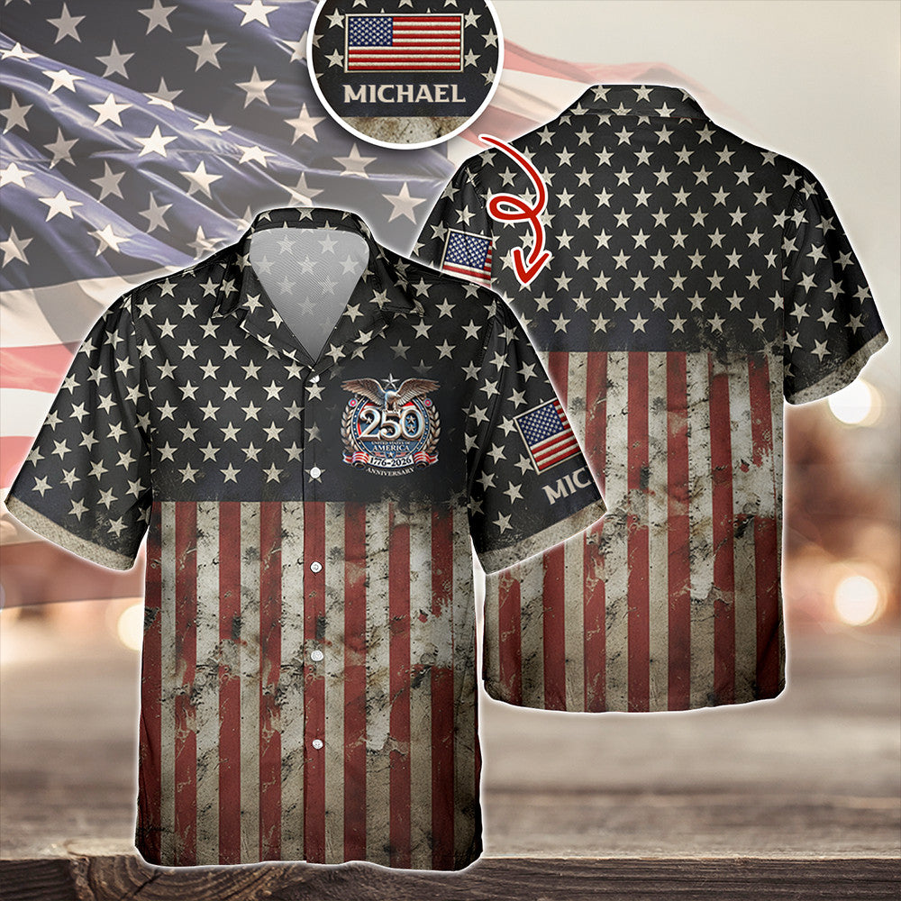 Personalized Eagle America 250Th Anniversary Hawaiian Shirt Patriotic Gifts For 4Th Of July