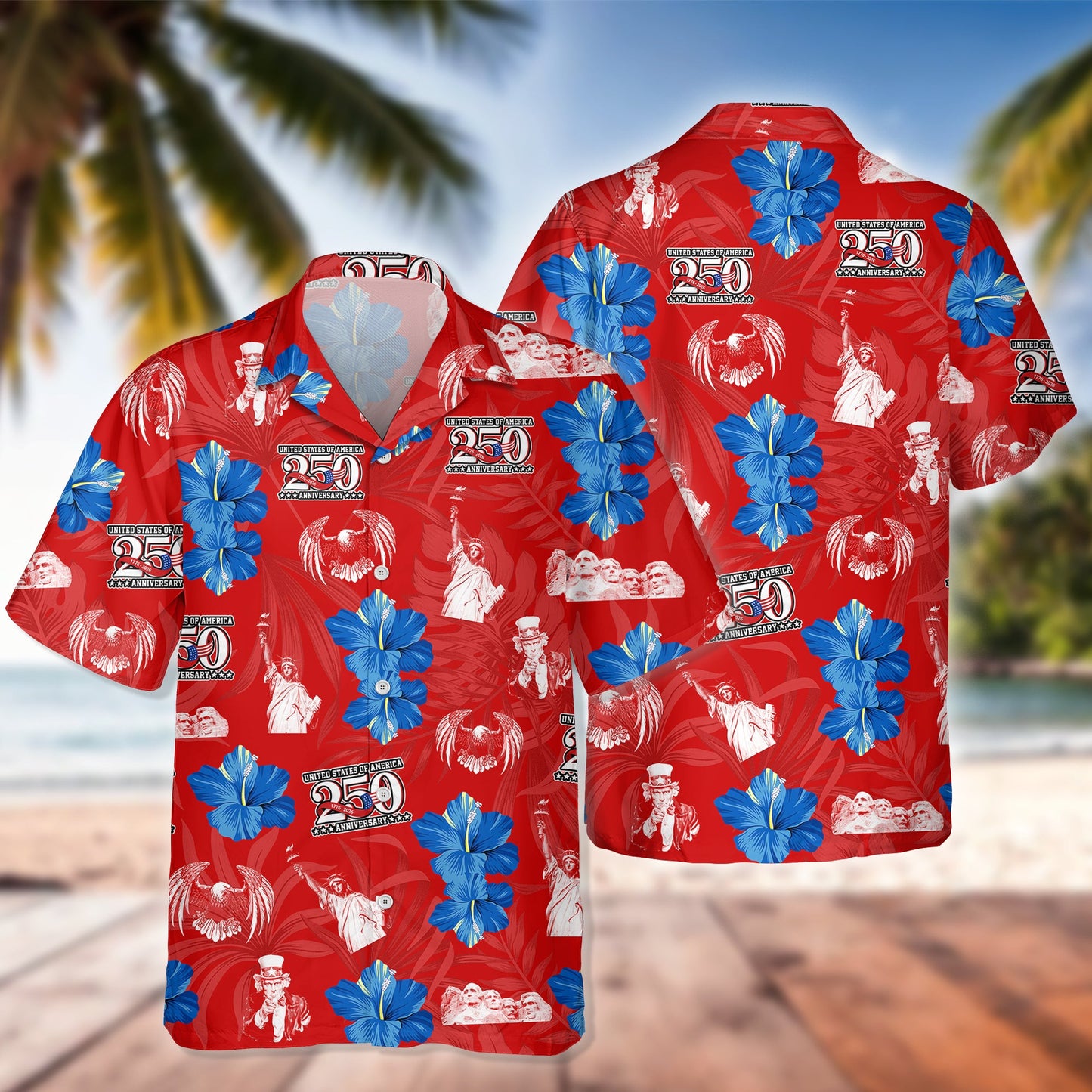 250th Anniversary 1776 2026 Hawaii Shirt Patriotic Apparel Gifts For 4Th Of July