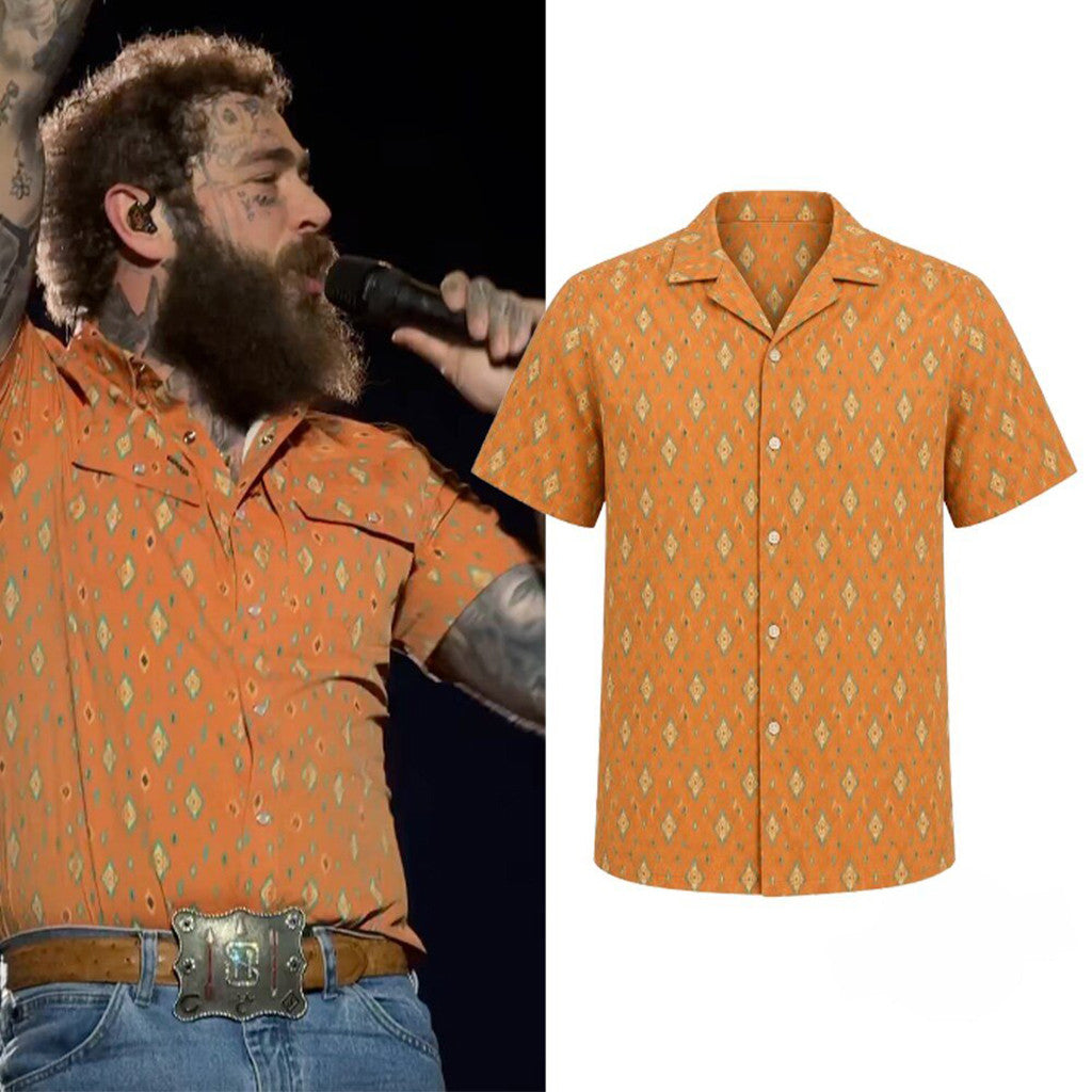Post Malone The Big Ass World Tour 2026 Hawaiian Shirt Post Malone Merch Step Dad Gifts