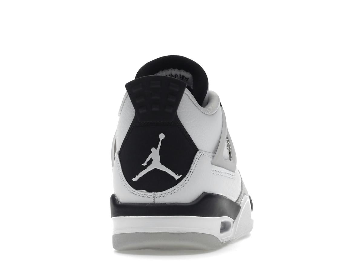 Jordan 4 Retro Military Black (GS) 408452-111 White Black Neutral Grey - savito
