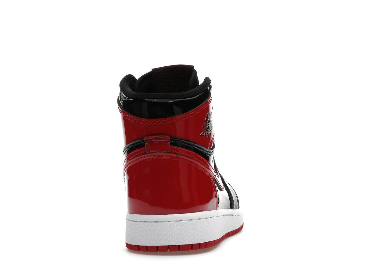 Jordan 1 Retro High OG Patent Bred GS Patent Leather Sneakers 575441-063 - savito