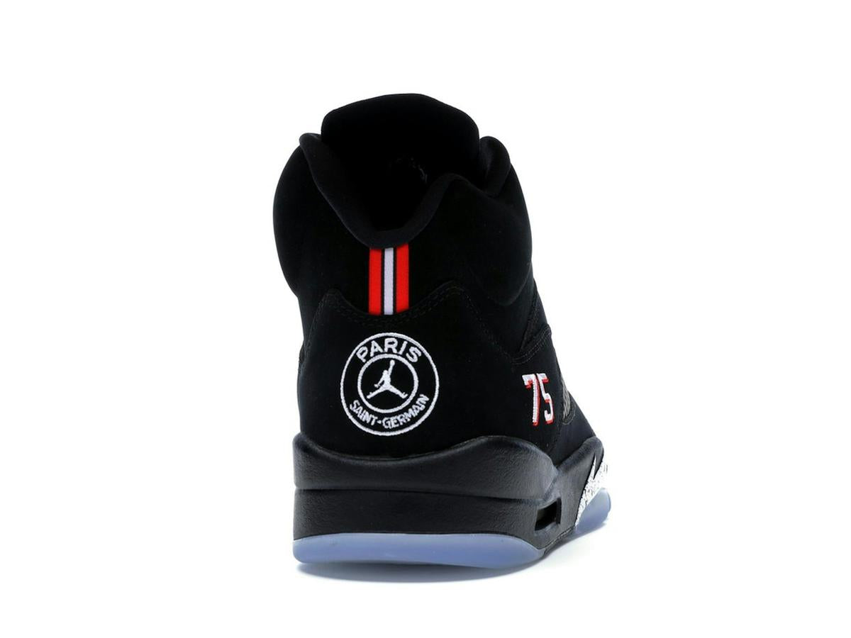 Jordan 5 Retro Paris Saint-Germain Black Challenge Red White AV9175-001 - savito