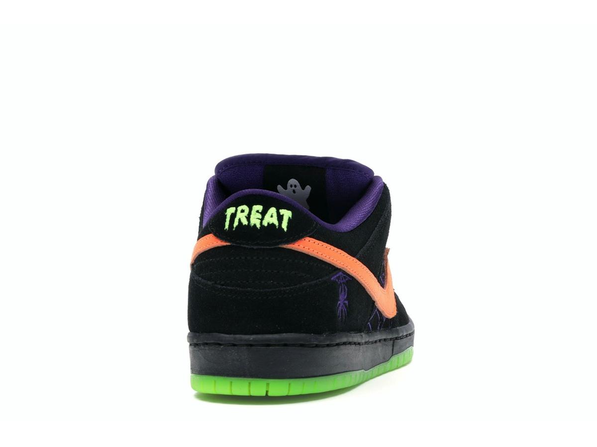 Nike SB Dunk Low Night of Mischief Halloween BQ6817-006 Black Orange Purple - savito