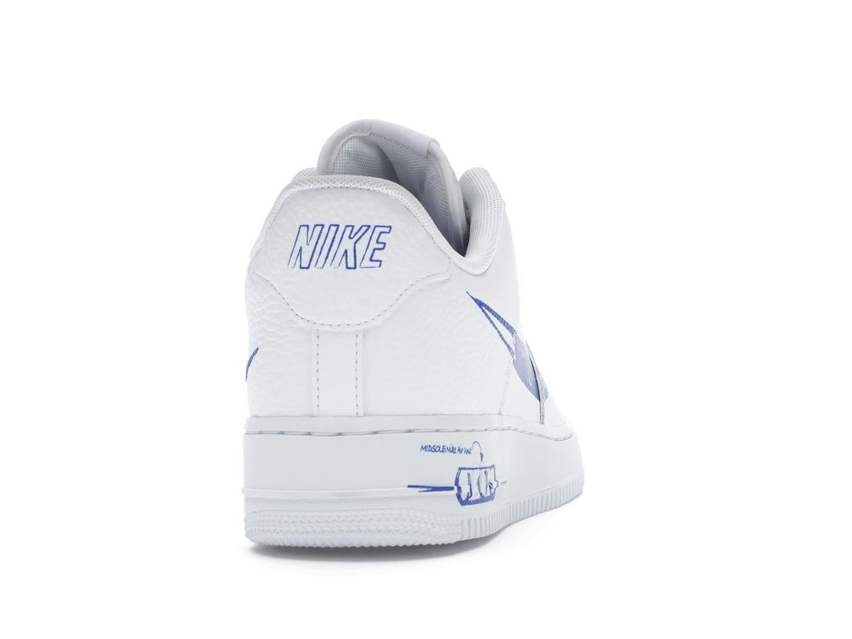 Nike Air Force 1 Low Sketch White Royal CW7581-100 - savito