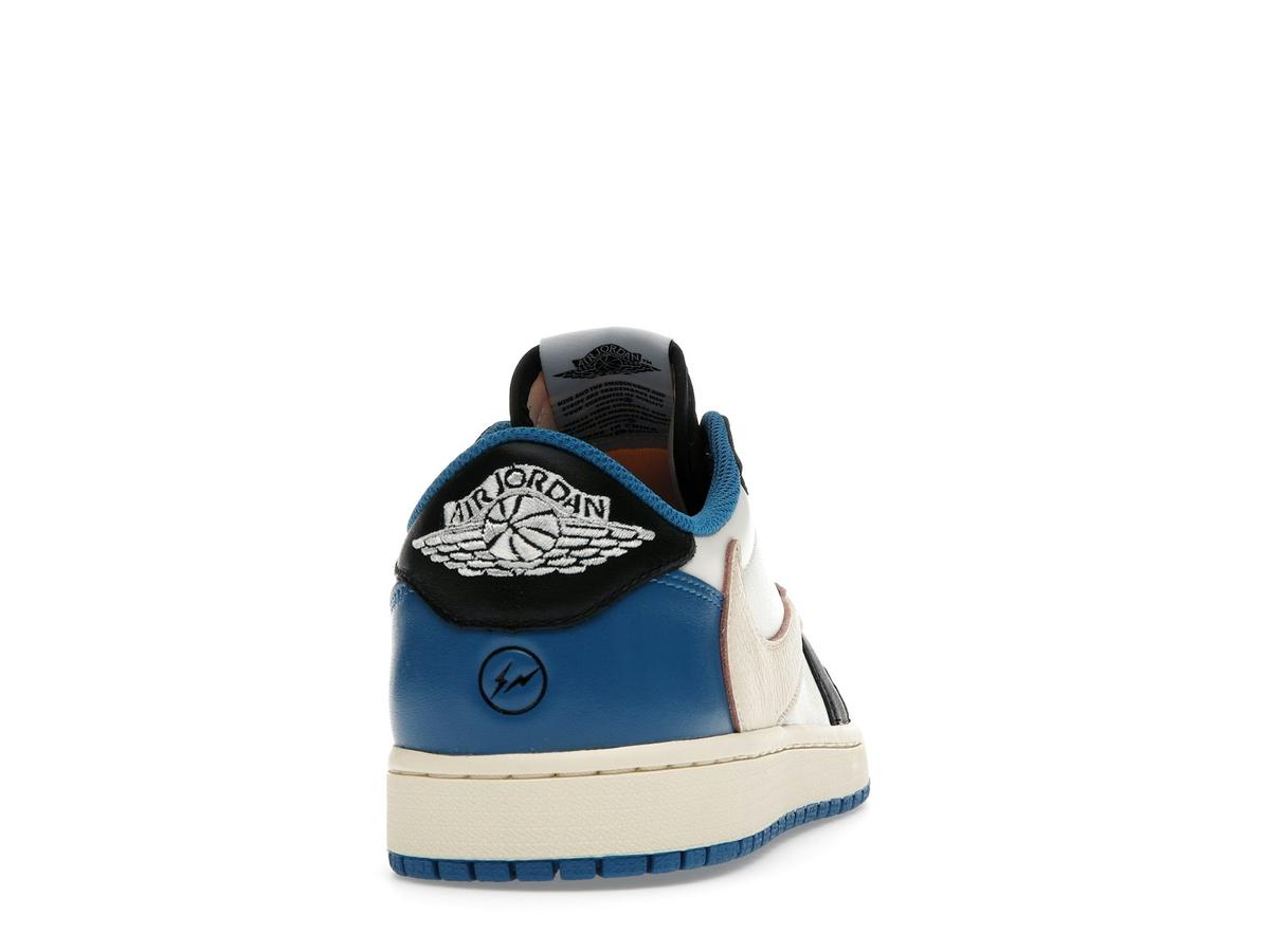 Air Jordan 1 Low OG SP Fragment Design x Travis Scott DM7866-140 White Black Royal Sail - savito