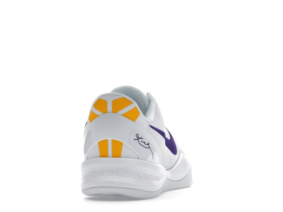 Nike Kobe 8 Protro Lakers Home White Court Purple University Gold HF9550-100 - savito