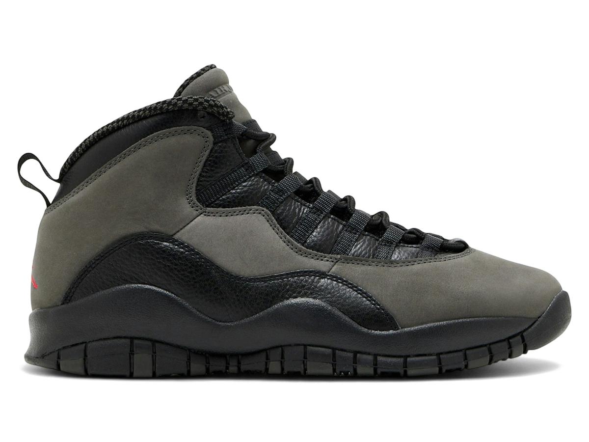 Jordan 10 Retro Shadow (2025) HJ6779-001 Charred Grey True Red Black - savito