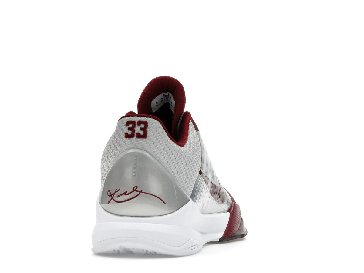 Nike Kobe 5 Protro Lower Merion Aces Away 2026 Metallic Silver Team Red White - savito