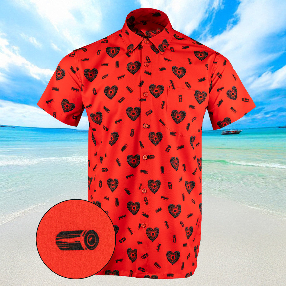 Shattered Red Hawaiian Shirt Summer Button Up Best Gifts For Uncle