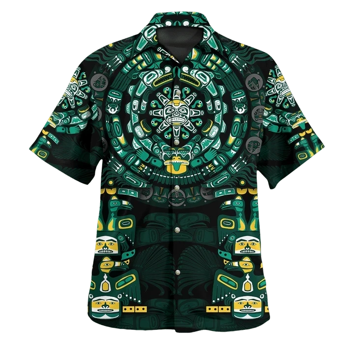 Haida Art Tattoo Symbolism Hawaii Shirt Native American Pacific Northwest Style Clothing Mens