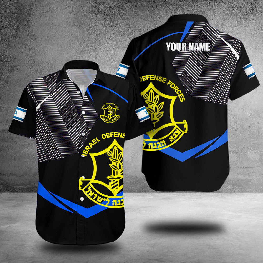 Custom I Stand With Israel Hawaiian Shirt Israeli Military Shirt IDF Clothing For Supporters