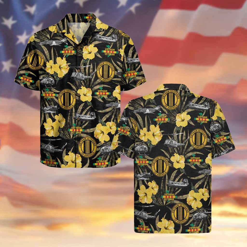 VIETNAM VETERAN Hibiscus Hawaiian Shirt Veterans Day 2025 Gift Ideas