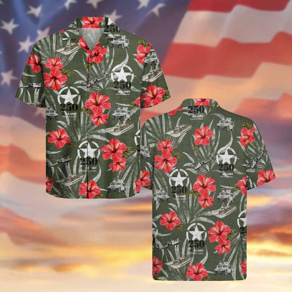 Us Army 250Th Years Of Service Hawaiian Shirt Gift Suggestions For Veterans Day 2025