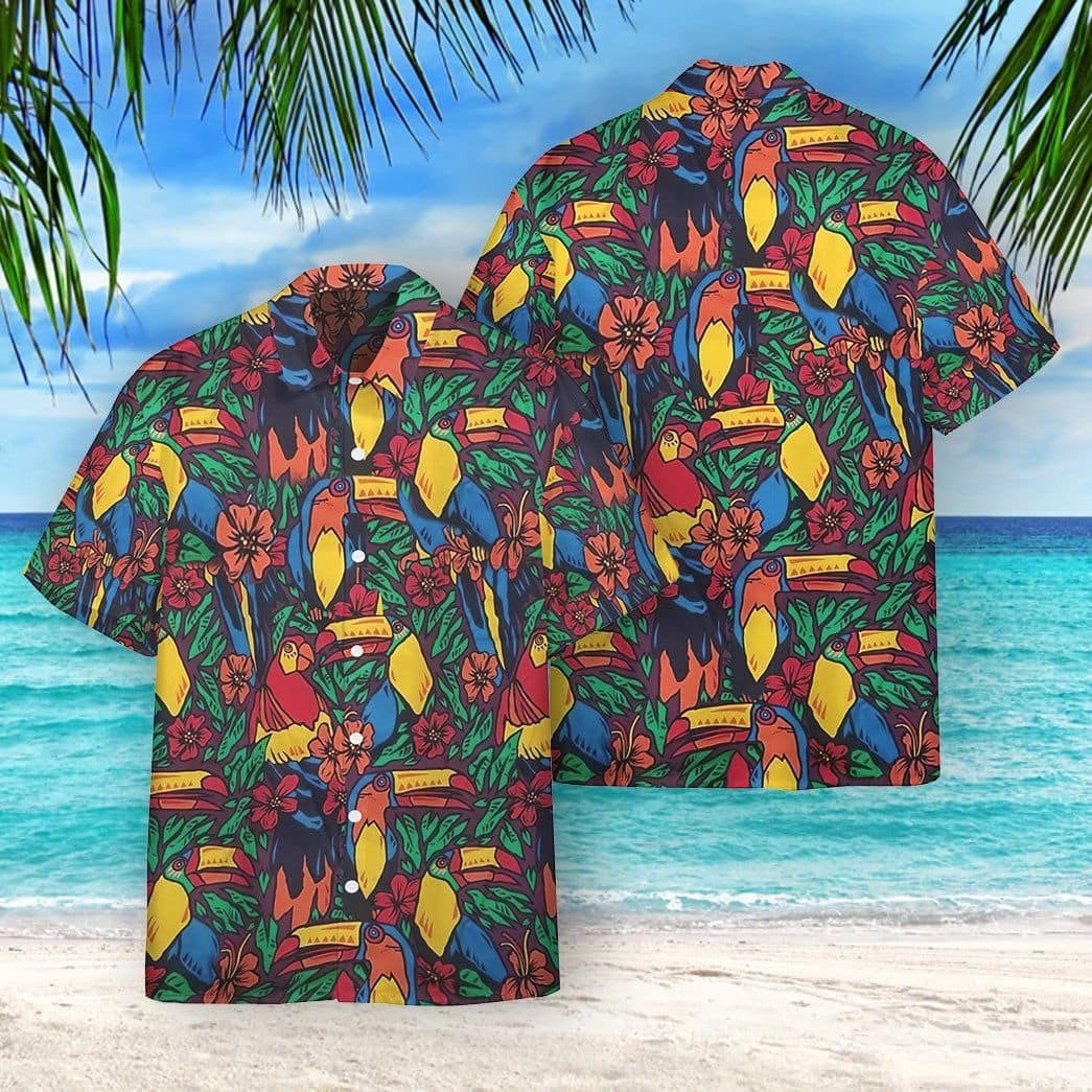 Ace Ventura Hawaiian Shirt Parrot Jim Carrey Ace Ventura Pet Detective Floral Aloha Shirt