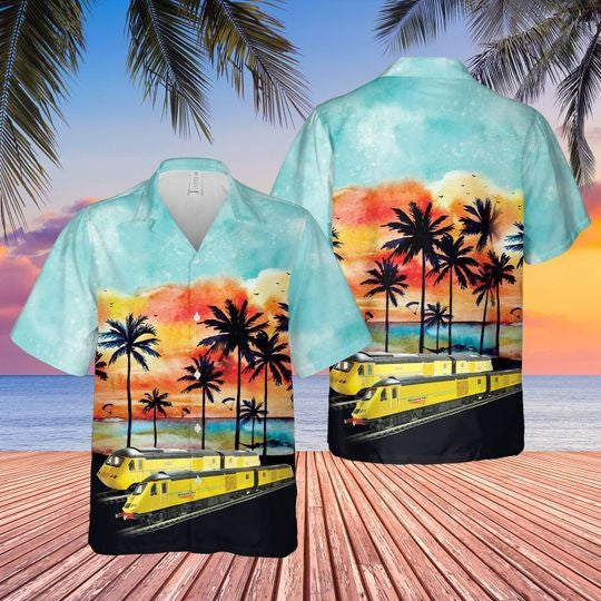 Uk Network Rail New Measurement Train Hawaiian Shirt Vacation Aloha Shirt