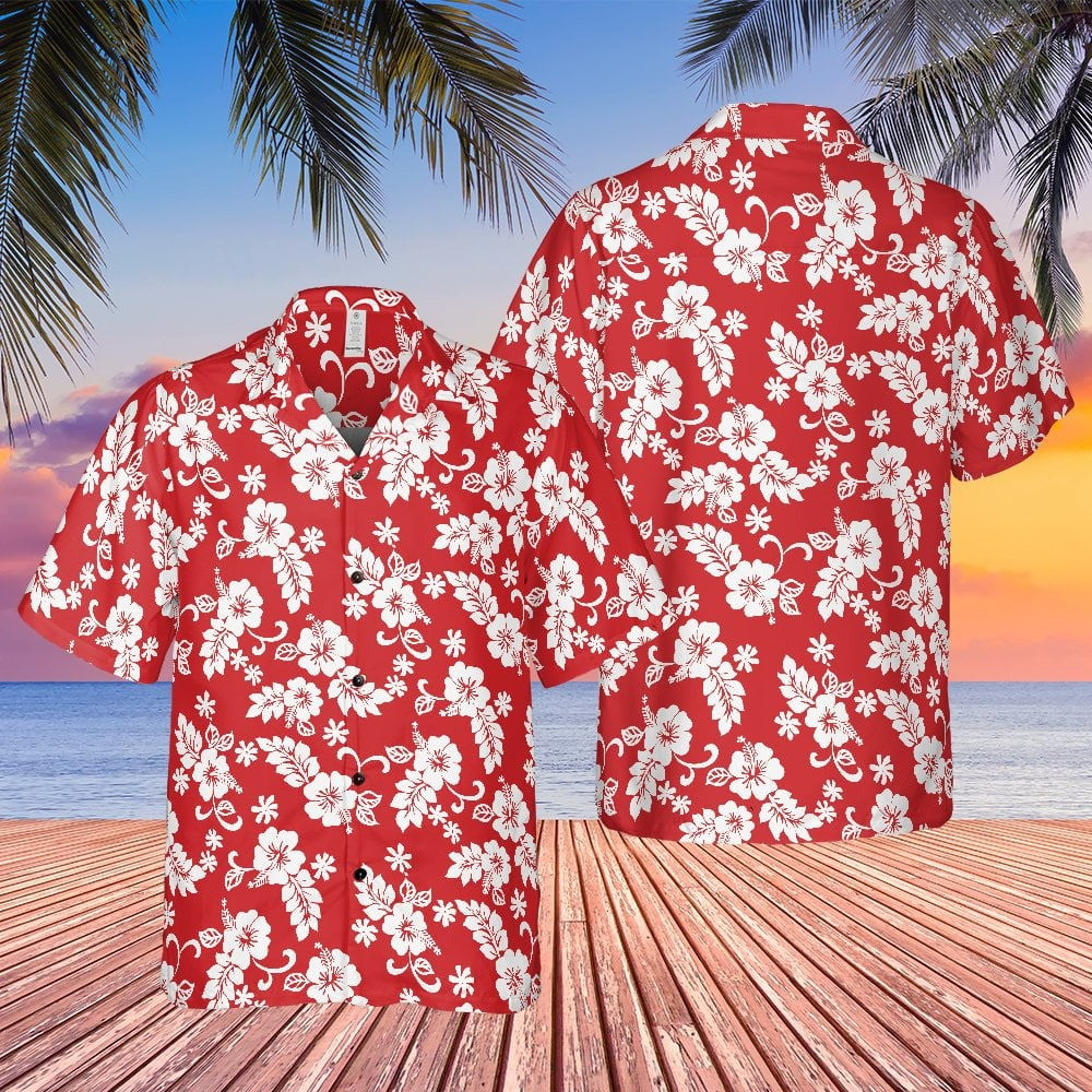 Wilson Fisk Kingpin Hawkeye Red Hibiscus Hawaiian Shirt Men_s Aloha Shirt Unique Gifts