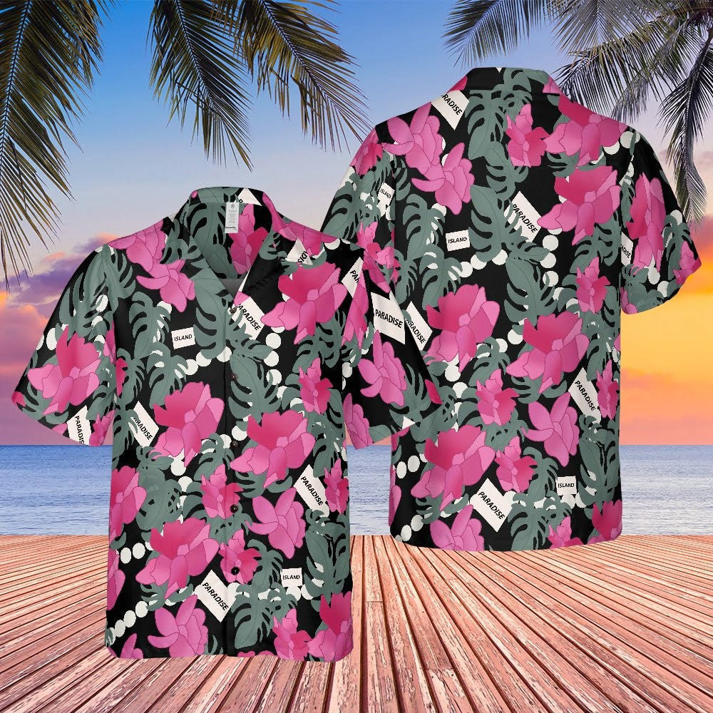 Dennis Nedry Jurassic Park Paradise Hawaiian Shirt Pink Floral Aloha Shirt Fan Merch