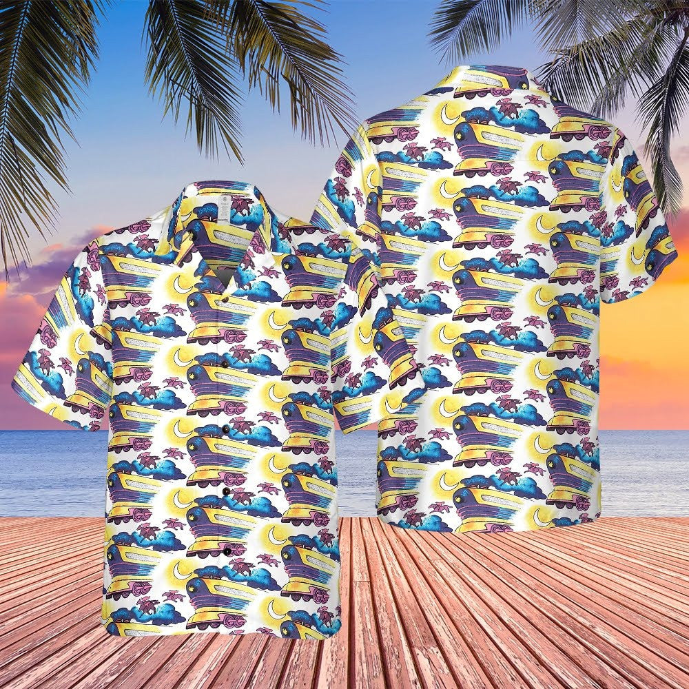 Emmett Brown Back To The Future Hawaiian Shirt Doc Train Aloha Shirt Clothing _