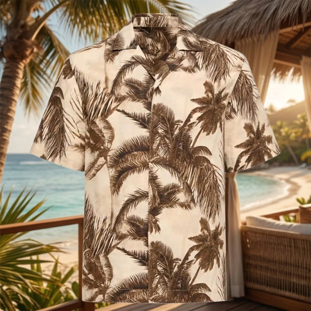 Moncler Summer Palm Camp Hawaiian Shirt Natural Themed Shirt Beach Lover Gift Idea