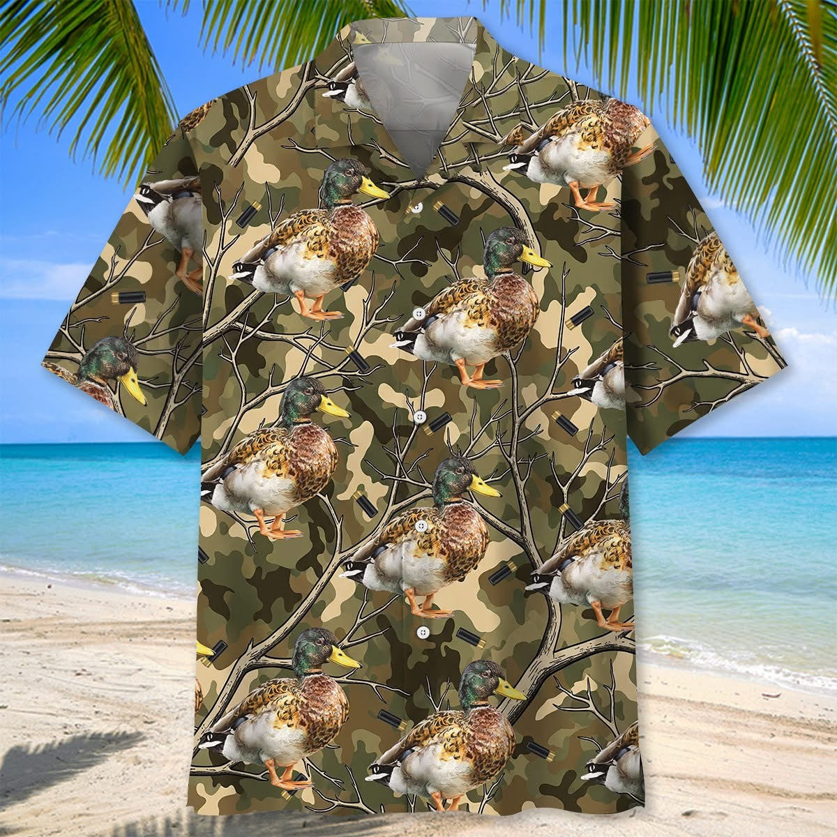 Mallard Duck Hunting Camo Hawaiian Shirt Camouflage Aloha Shirt Gifts For Duck Hunters