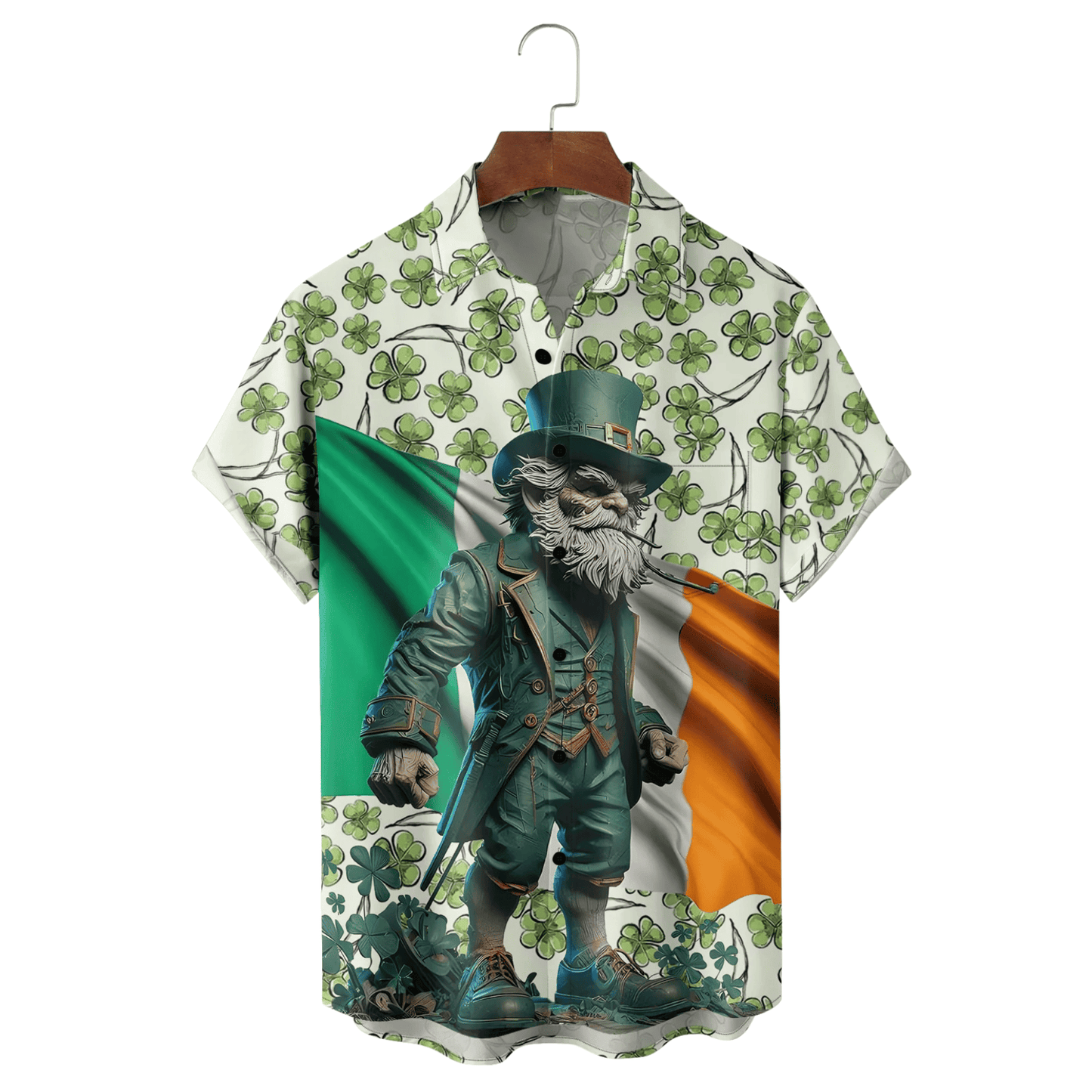 St Patrick's Day Shamrock Irish Flag Hawaiian Shirt Unique St Pattys Day Gifts For Men