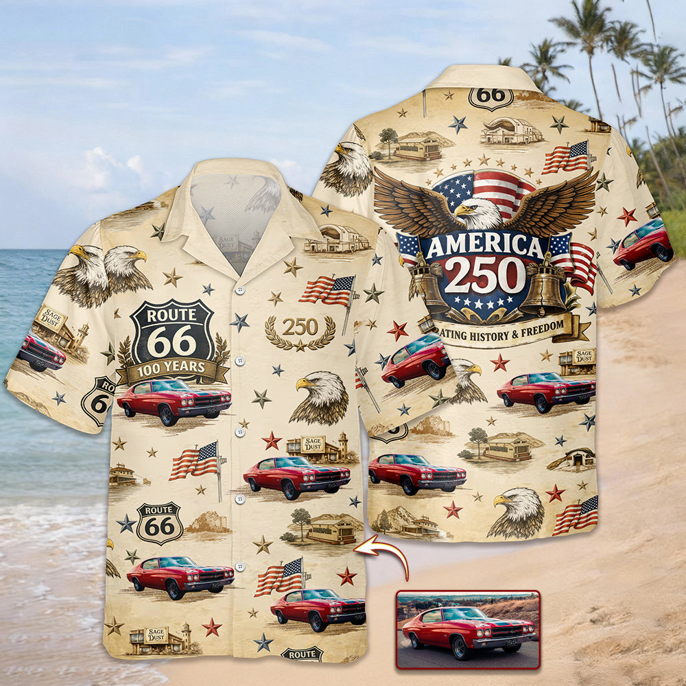 Eagle Celebrating Route 66 100 Years Hawaiian Shirt Mother Road Celebration Outfits Idea