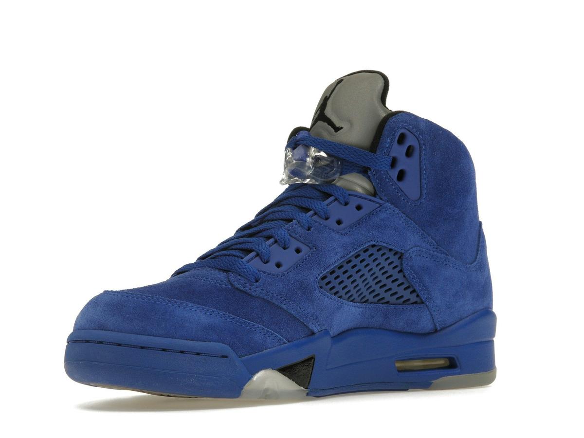 Jordan 5 Retro Blue Suede Game Royal Black 136027-401 - savito